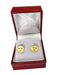 18k Gold Love Face Stud Earrings, Emoji Gold Stud Earrings.-EZ Jewelry and Decor