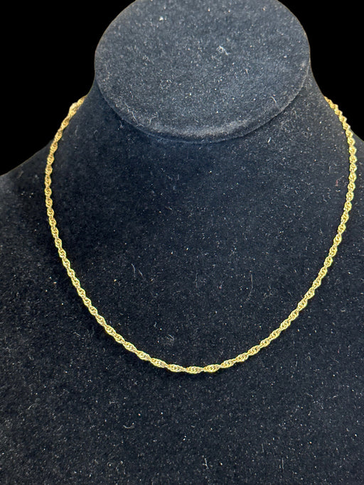 14k Gold Chain Necklace 16in. Rope Chain. Made in Italy, 16in-EZ Jewelry and Decor