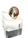 18k Gold, Diamond & Pink Tourmaline Ring - 7.3g TW 18k Diamond and pink tourmaline ring. Size 5.-EZ Jewelry and Decor