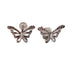 18k White Gold Butterfly Stud Earrings. 0.5"-EZ Jewelry and Decor