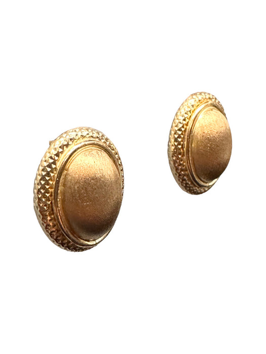 18K Gold Earrings and Ring Set with Timeless Design, Made in Italy