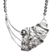 Avi Soffer Modern Abstract Silver Bead Statement Necklace-EZ Jewelry and Decor