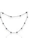 14K White Gold & Natural Black Pearl Choker Necklace. 16"-EZ Jewelry and Decor