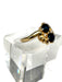 14k Gold, Diamond, and Dark Blue Sapphire Ring , Size 6.5-EZ Jewelry and Decor