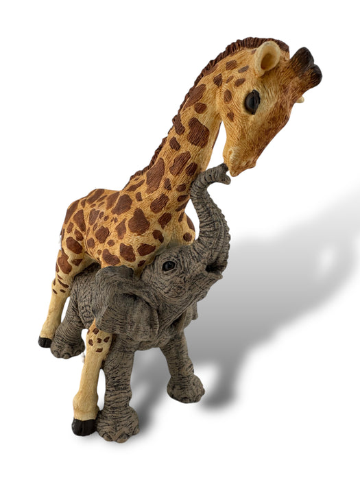 Giraffe & Elephant Figurine. Martha Carey, Sticks & Stones, Giraffe & Elephant Figurine in Original Box