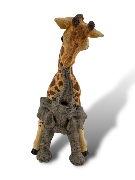 Giraffe & Elephant Figurine. Martha Carey, Sticks & Stones, Giraffe & Elephant Figurine in Original Box