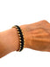 Bracelet Gold & Black Beads with 14k fish hook clasp-EZ Jewelry and Decor