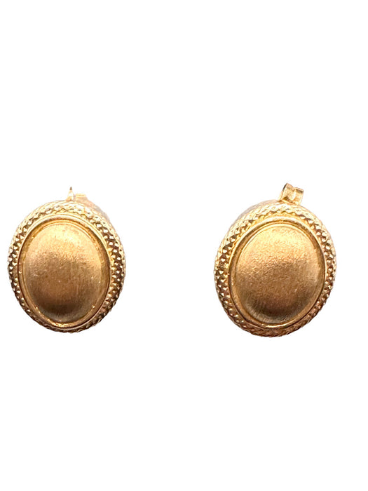 18K Gold Earrings and Ring Set with Timeless Design, Made in Italy