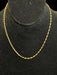 14k Gold Chain Necklace 16in. Rope Chain. Made in Italy, 16in-EZ Jewelry and Decor