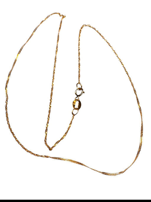 21k Gold Twist Chain NecklaceMarked 21k,  16" Long-EZ Jewelry and Decor