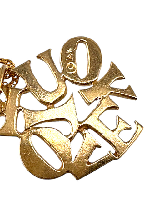 Gold Love You Pendant,-EZ Jewelry and Decor