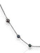 14K White Gold & Natural Black Pearl Choker Necklace. 16"-EZ Jewelry and Decor