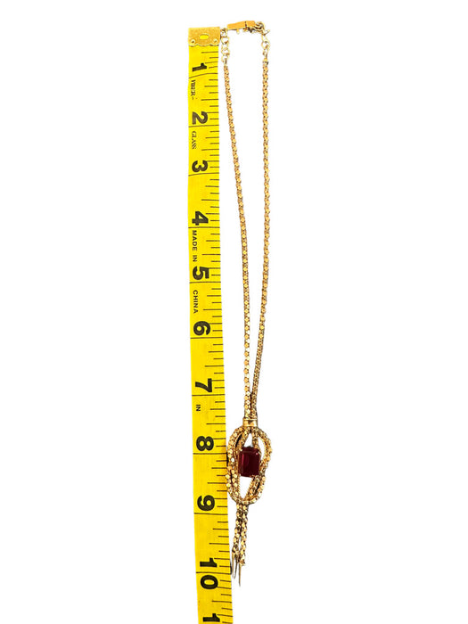 Italian UnoAErre 18K Gold and Ruby Bolero Necklace. 15.5in. 17 grams-EZ Jewelry and Decor