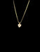 18k Gold Pendant Necklace with Heart shaped Pendant 18"-EZ Jewelry and Decor