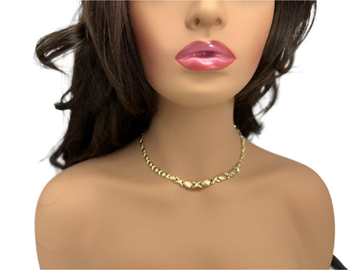 10k Gold Hugs And Kisses Necklace, 17", 