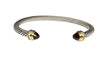 DAVID YURMAN Tourmaline & Diamond Cuff Bracelet in 18K Gold  and Sterling Silver.-EZ Jewelry and Decor