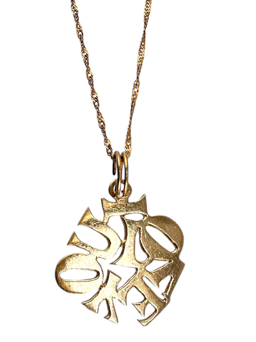 Gold Love You Pendant,-EZ Jewelry and Decor