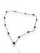 14K White Gold & Natural Black Pearl Choker Necklace. 16"-EZ Jewelry and Decor