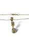 10K Gold Pendant  Necklace with Three Graduate Diamonds Italy. 18"-EZ Jewelry and Decor