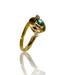 18k Gold and Diamond Gorgeous Unique Ring, with a Blue-Green Zircon Size 7-EZ Jewelry and Decor