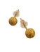 18k Gold Textured Balls Stud Earrings-EZ Jewelry and Decor