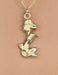 18k Gold Poodle Pendant Necklace 1 inch T, 18" Chain 14k gold,.Standing Poodle , Pendant Necklace-EZ Jewelry and Decor