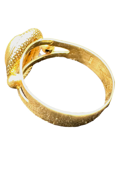 18K Gold Earrings and Ring Set with Timeless Design, Made in Italy