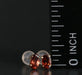 18K Gold Natural Mocha Zircon Stud Earrings, Small Gold Stud Earrings with Zircon Gem-EZ Jewelry and Decor