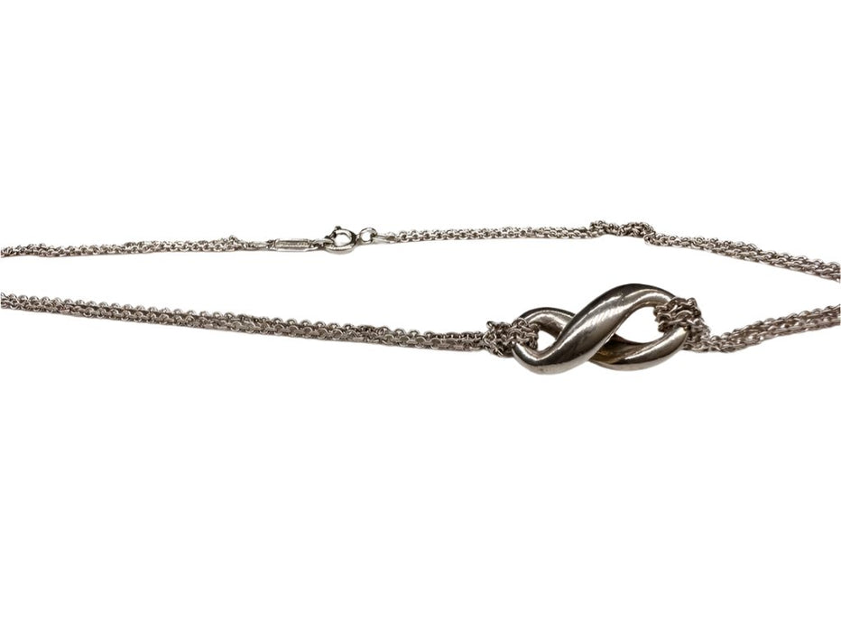 Tiffany & Co Sterling Silver 'Infinity' Double Chain Necklace. Vintage