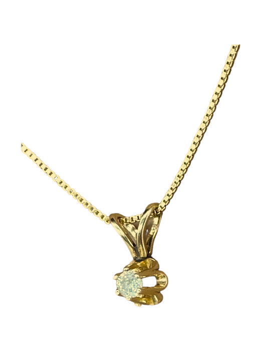 Sapphire Pendant and 14K Gold Necklace, 18”