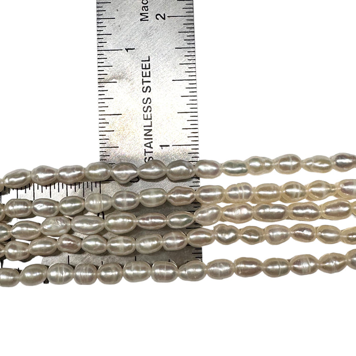 Fresh Water PEARL NecklaceFive strands w/ 14kt Gold Clasp, 18" , Vintage-EZ Jewelry and Decor