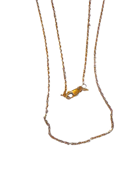 Link Bar Chain Necklace ,14k Gold ,18in L 2.3g-EZ Jewelry and Decor