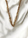 Link Bar Chain Necklace ,14k Gold ,18in L 2.3g-EZ Jewelry and Decor