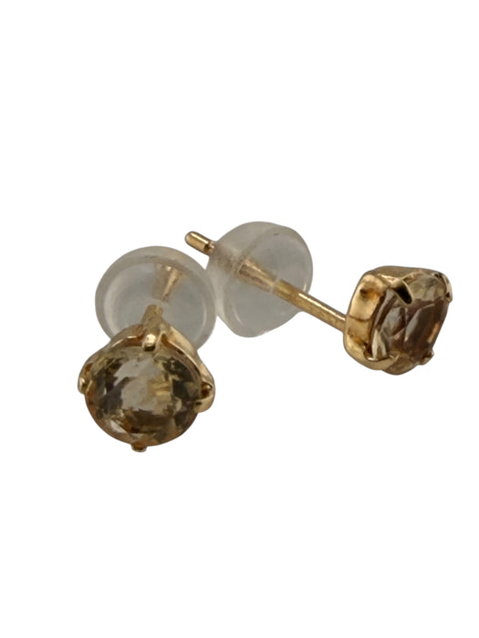 Chic 18K Gold Golden Glow Natural Marialite Stud Earrings