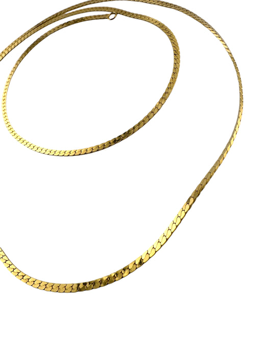 14k Gold Serpentine Necklace 20 in, 1.1mm thickness. 4.66g