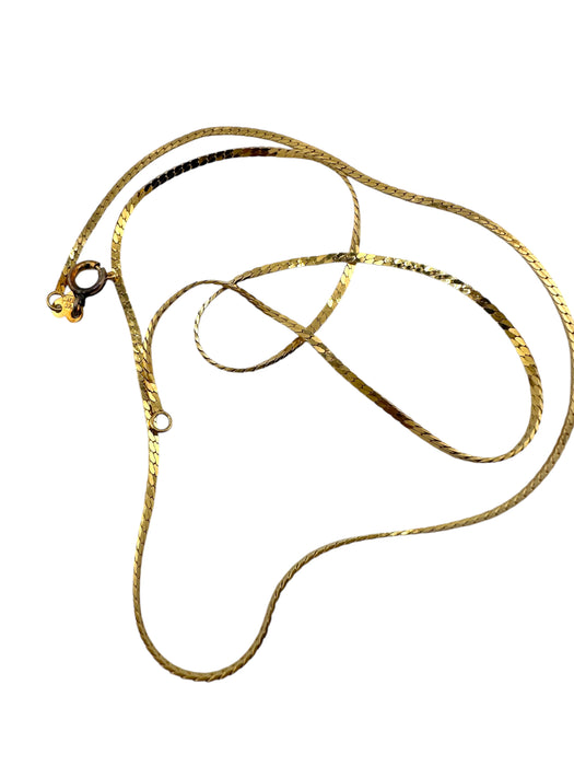 14k Gold Serpentine Necklace 20 in, 1.1mm thickness. 4.66g