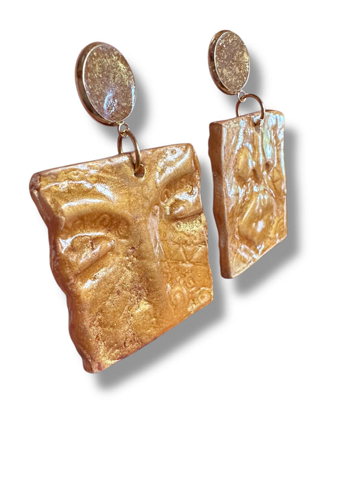 Handmade Modern Polymer Clay Earrings, Abstract Face Design Different Colors, Minimalist, Eyes, Lip Earrings.2.5”
