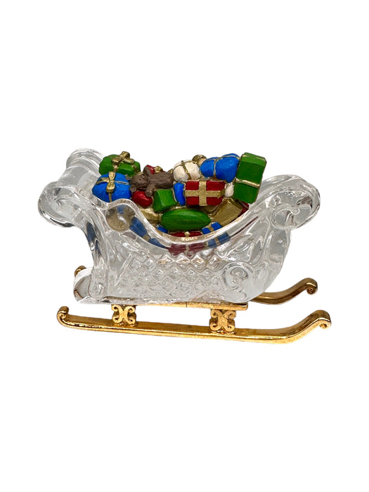 Waterford Christmas Sled with presents, from the Crown Jewels Collection in original box-EZ Jewelry and Decor