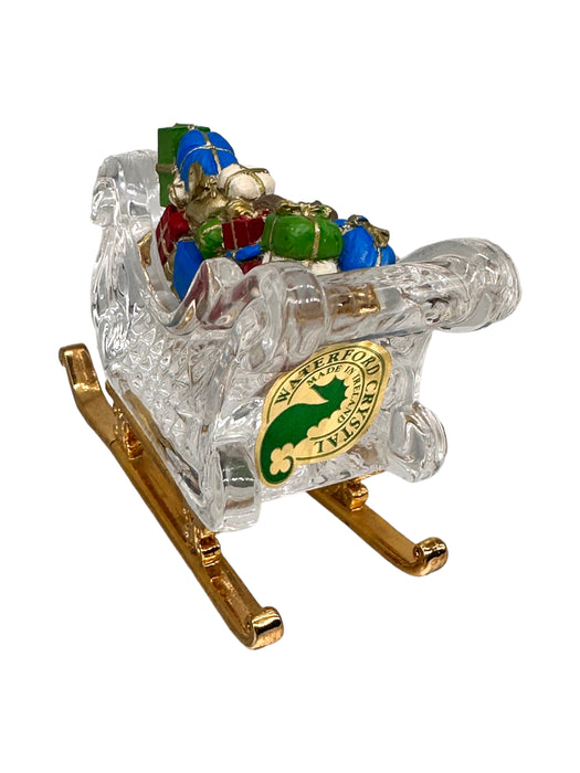 Waterford Christmas Sled with presents, from the Crown Jewels Collection in original box-EZ Jewelry and Decor