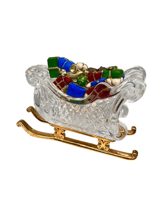 Waterford Christmas Sled with presents, from the Crown Jewels Collection in original box-EZ Jewelry and Decor