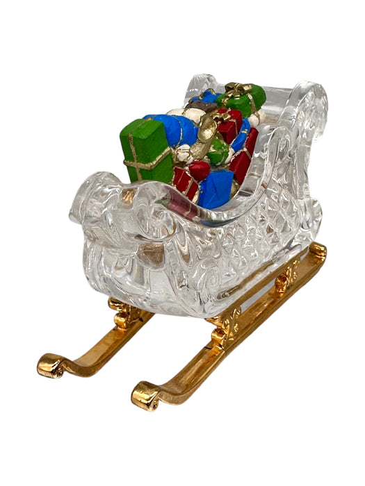 Waterford Christmas Sled with presents, from the Crown Jewels Collection in original box-EZ Jewelry and Decor