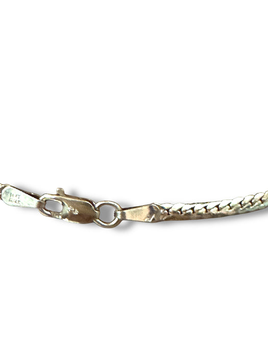14K Gold Tourmaline & Diamond Necklace – Floral Design, 17.5", October Birthstone, Gift for Her, 6.34g