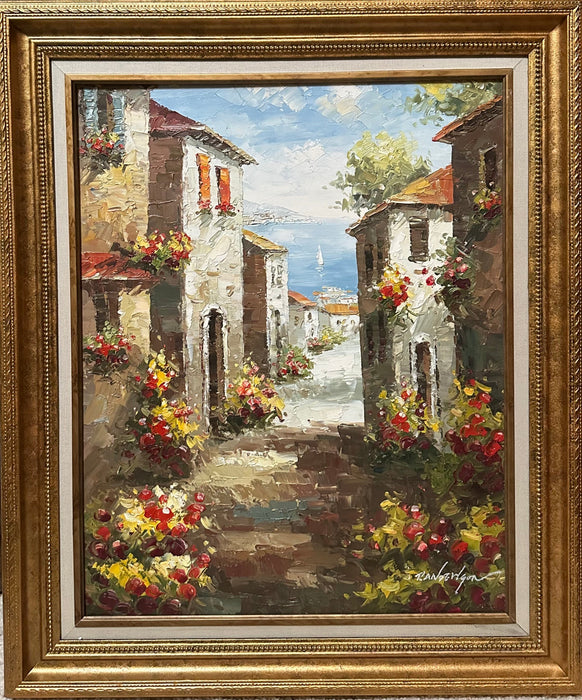 Impasto Original Oil Painting on Canvas in Frame 21" x 25"-EZ Jewelry and Decor