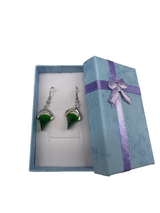 Sterling Silver 10.82CT Lab Grown Gemstone Geometric Dangle Earrings, Emerald Earrings-EZ Jewelry and Decor