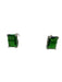 18K Gold plated. Stimulated Emerald cut 2.00ct Emerald Earrings-EZ Jewelry and Decor