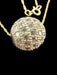 Timeless 14KF Yellow Gold Chain & 10K White Gold Ball Pendant with Sapphire-EZ Jewelry and Decor