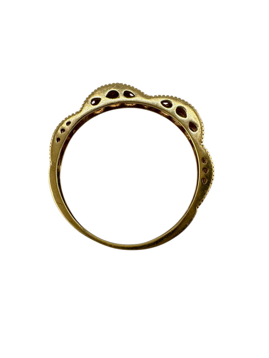 18k Gold  Band Ring | Elegant Wavy Design | Hallmarked 750 | Size 6.2