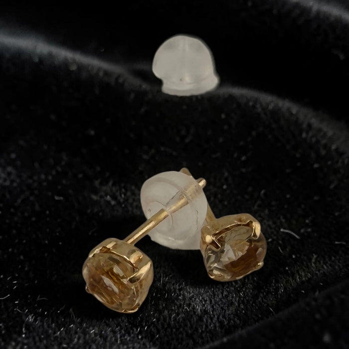Chic 18K Gold Golden Glow Natural Marialite Stud Earrings