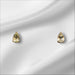 18K Gold Natural Chrysoberyl Stud Earrings, Small Drop Shape Gem Stud Earrings-EZ Jewelry and Decor