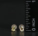 18K Gold Natural Chrysoberyl Stud Earrings, Small Drop Shape Gem Stud Earrings-EZ Jewelry and Decor